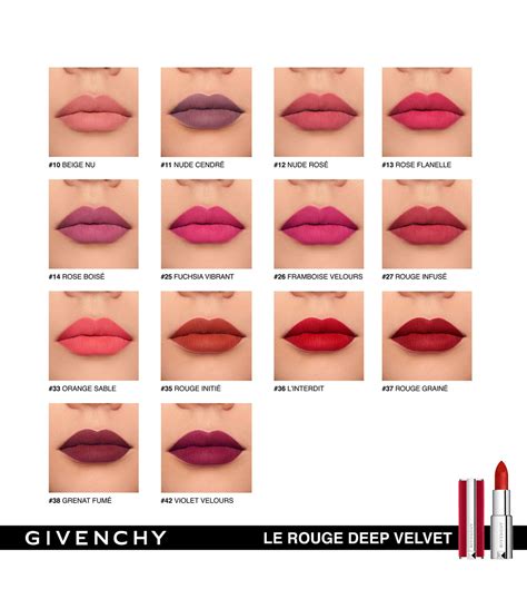 givenchy le rouge deep velvet 11|Givenchy color changing lipstick.